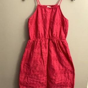 Girls size 10 pink summer eyelet dress